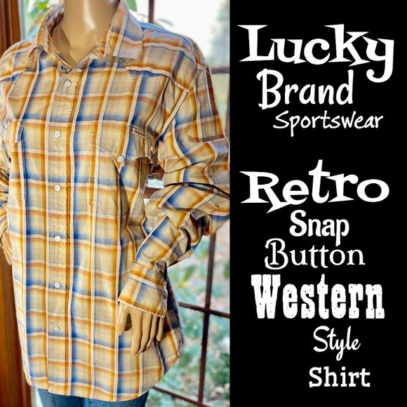 Lucky Brand Other - ▪️LUCKY▪️Retro Snap Button Western-Style Shirt